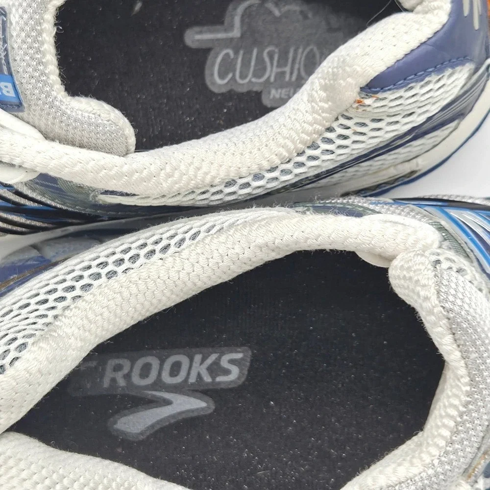 Brooks Shoes Athletic Men Blue, White And Gold Run Casual Length-12.5